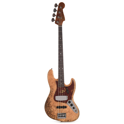 Fender Custom Shop Artisan Maple Burl Jazz Bass Super Heavy Relic Aged Natural