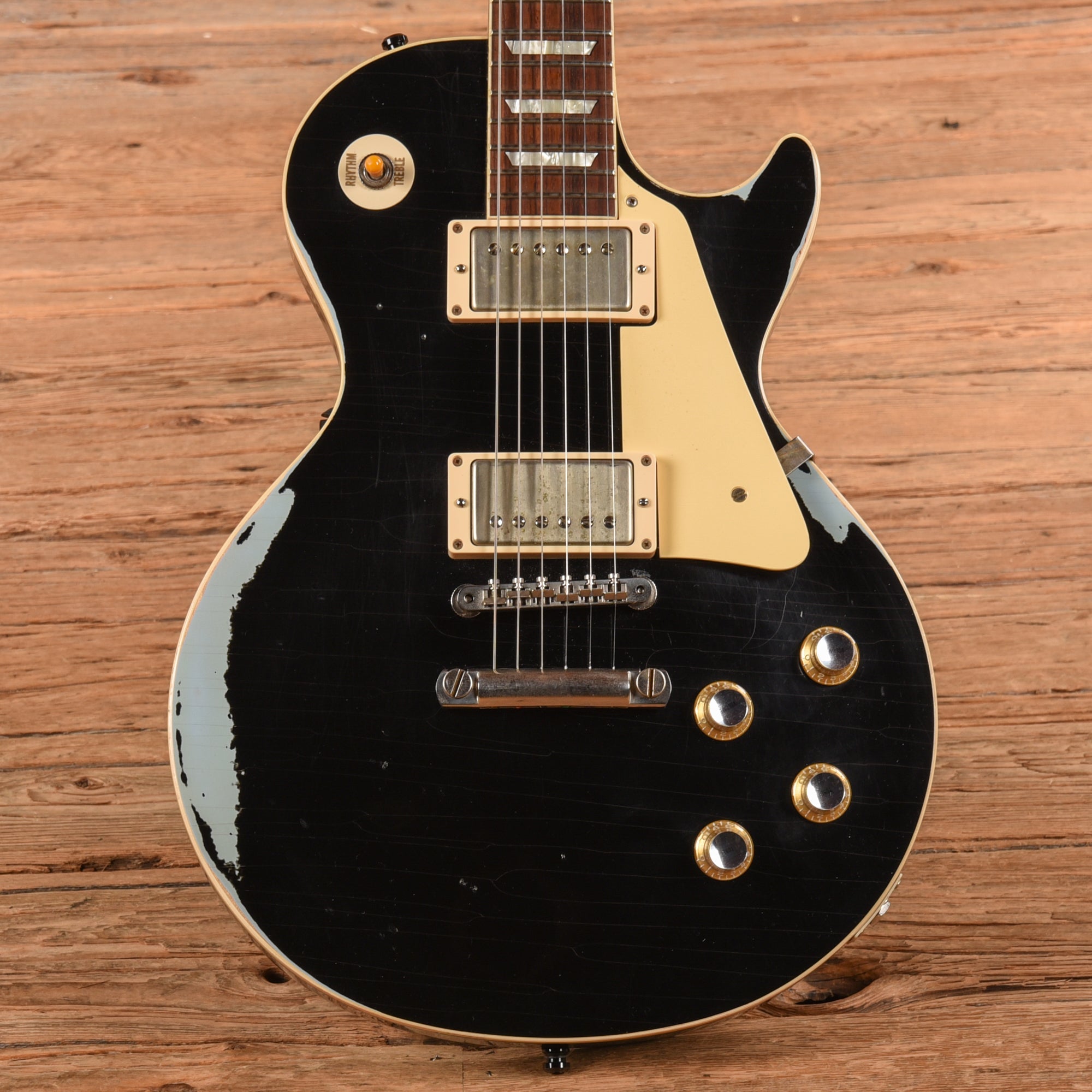 Gibson Custom Les Paul Standard Painted Over Ebony Over Frosted Blue 2016