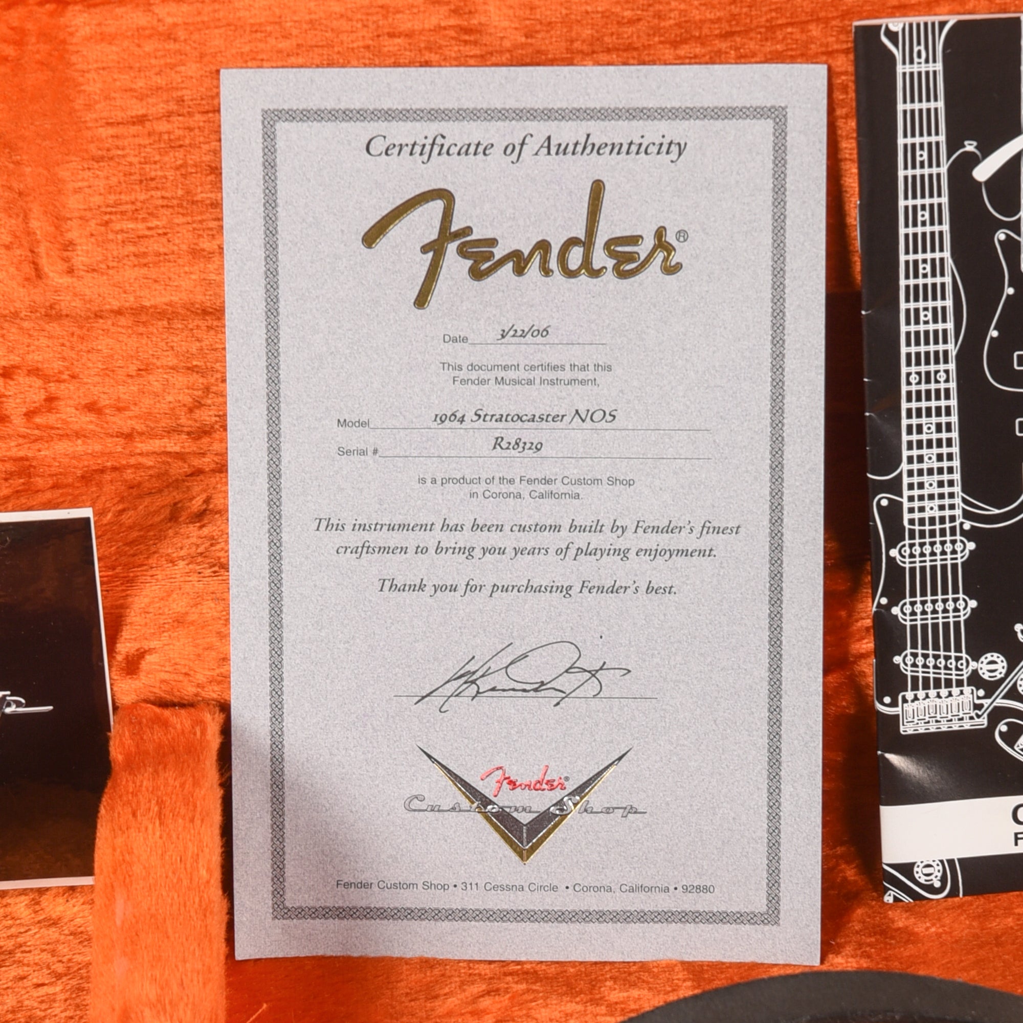 Fender Custom Shop Mark Kendrick Masterbuilt '64 Stratocaster NOS Lake Placid Blue 2006