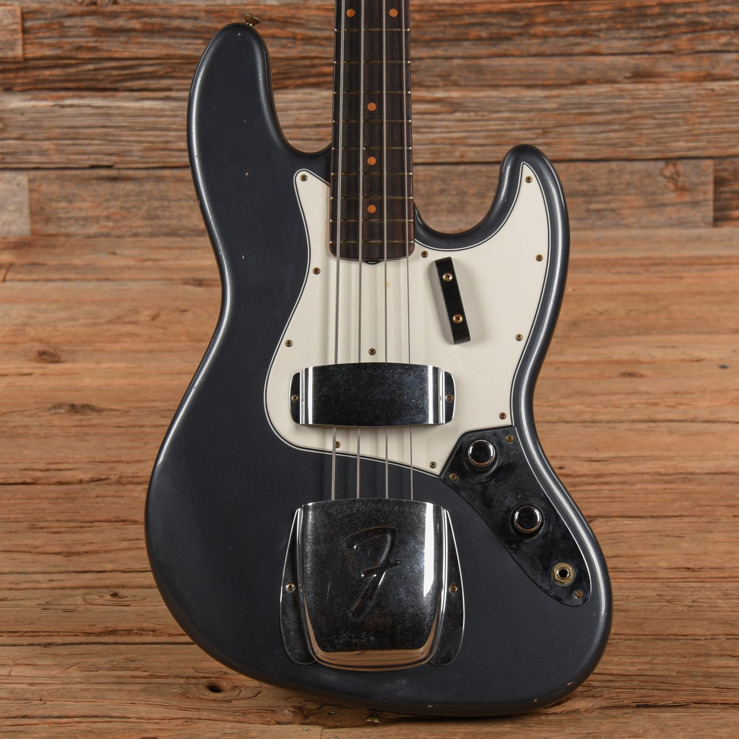 Fender Custom Shop '62 Jazz Bass Journeyman Relic Charcoal Frost Metallic