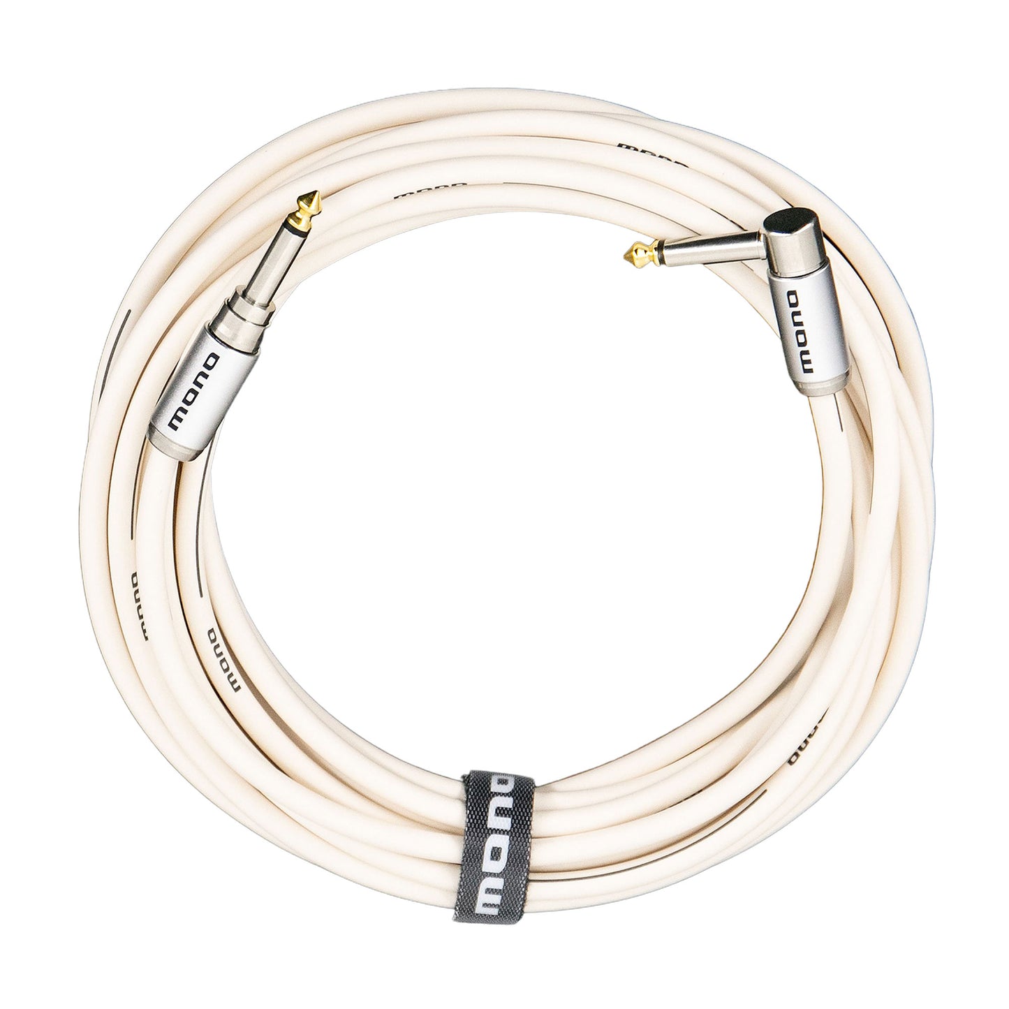 MONO Stage Instrument Cable Standard Angled to Silent 20' White