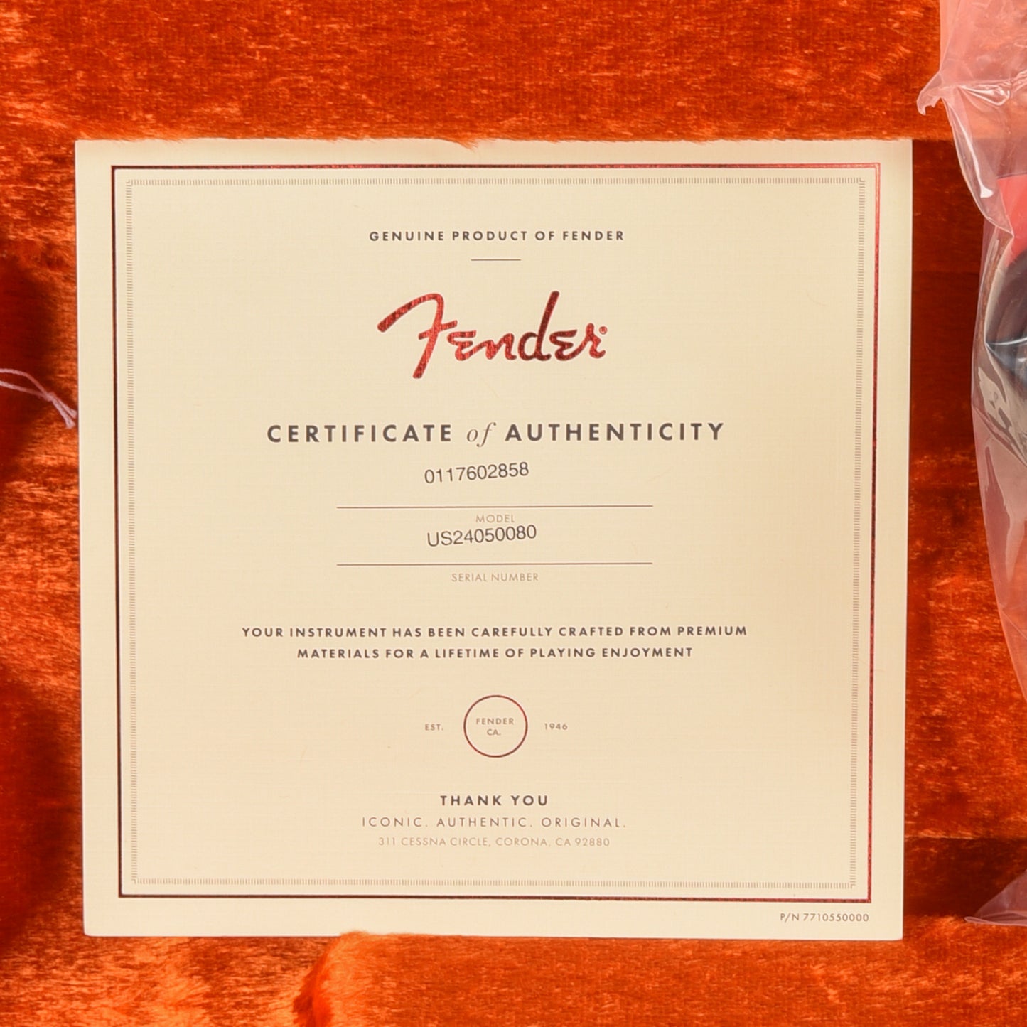 Fender Artist Eric Clapton Stratocaster Torino Red