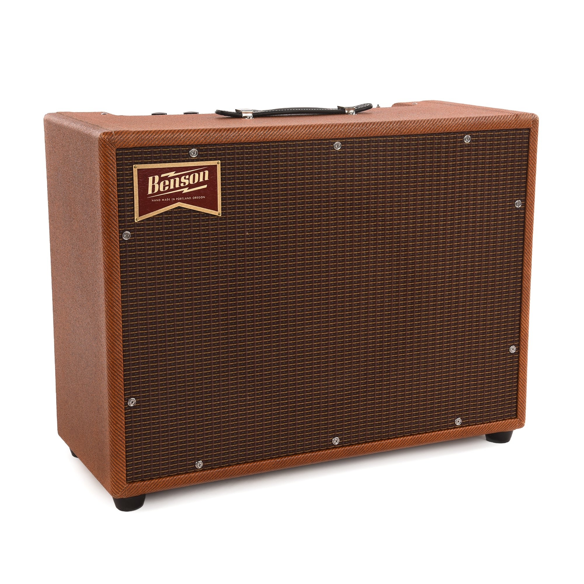 Benson Monarch Reverb Plus 15w 1x12 Combo Amp Aged Tweed w/ Oxblood Grill