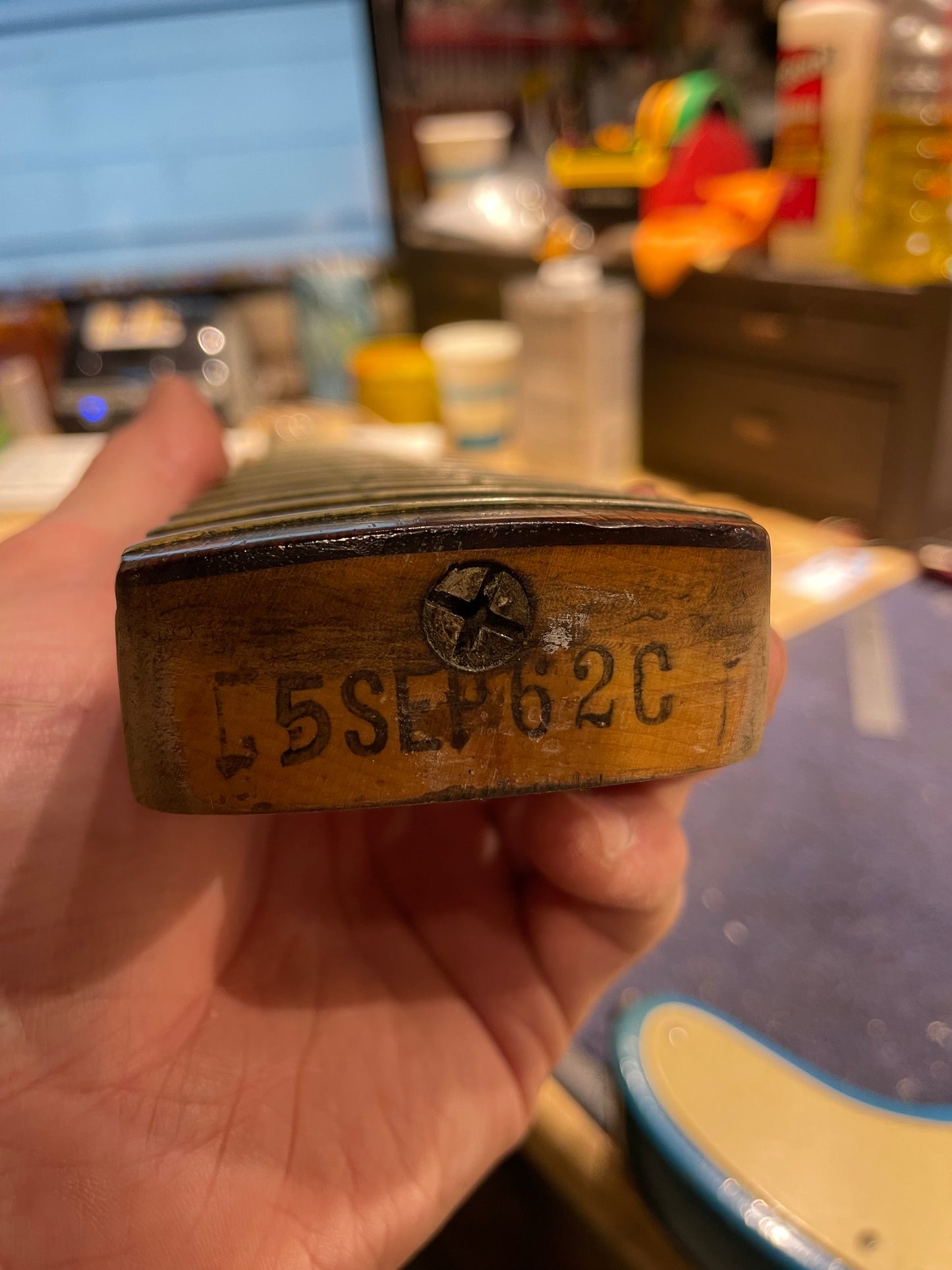 Fender Late '60s Telecaster Bass Body w/Late '62 Veneer Precision Bass Neck Blue Refin 1960s