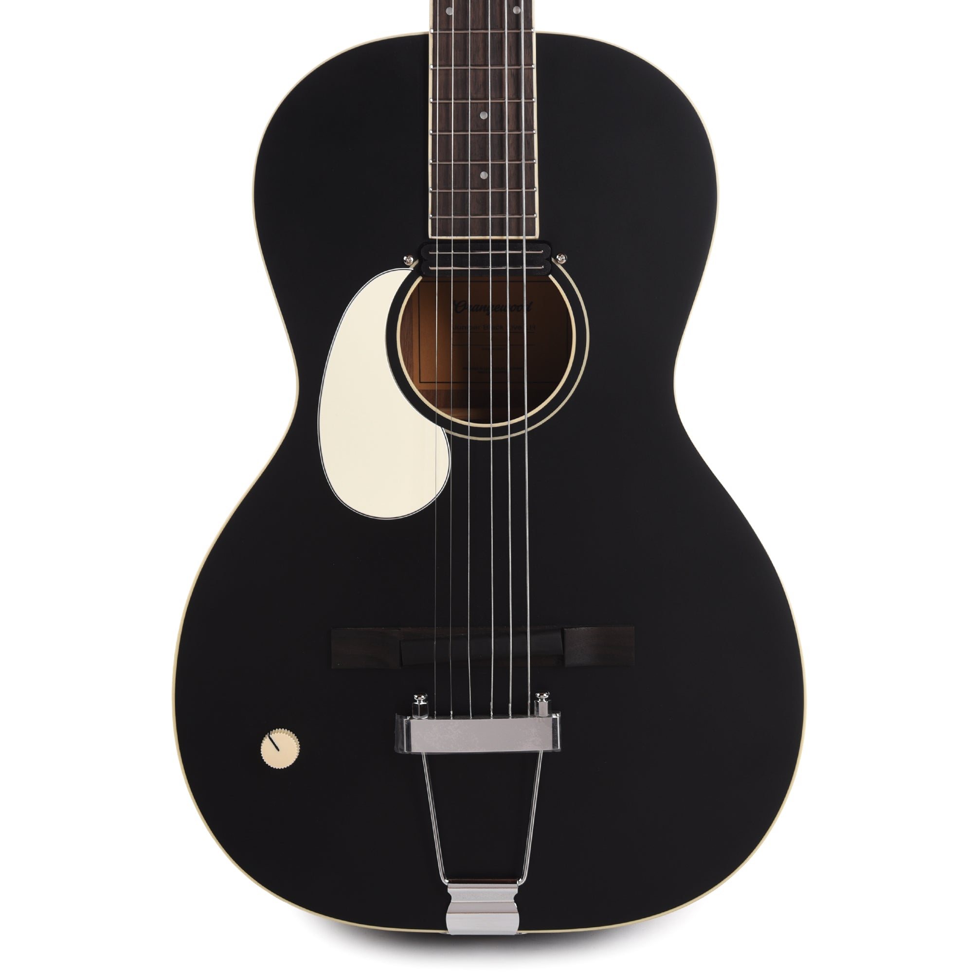 Orangewood Juniper Black Live Rubber Bridge Parlor Acoustic Guitar Lefty