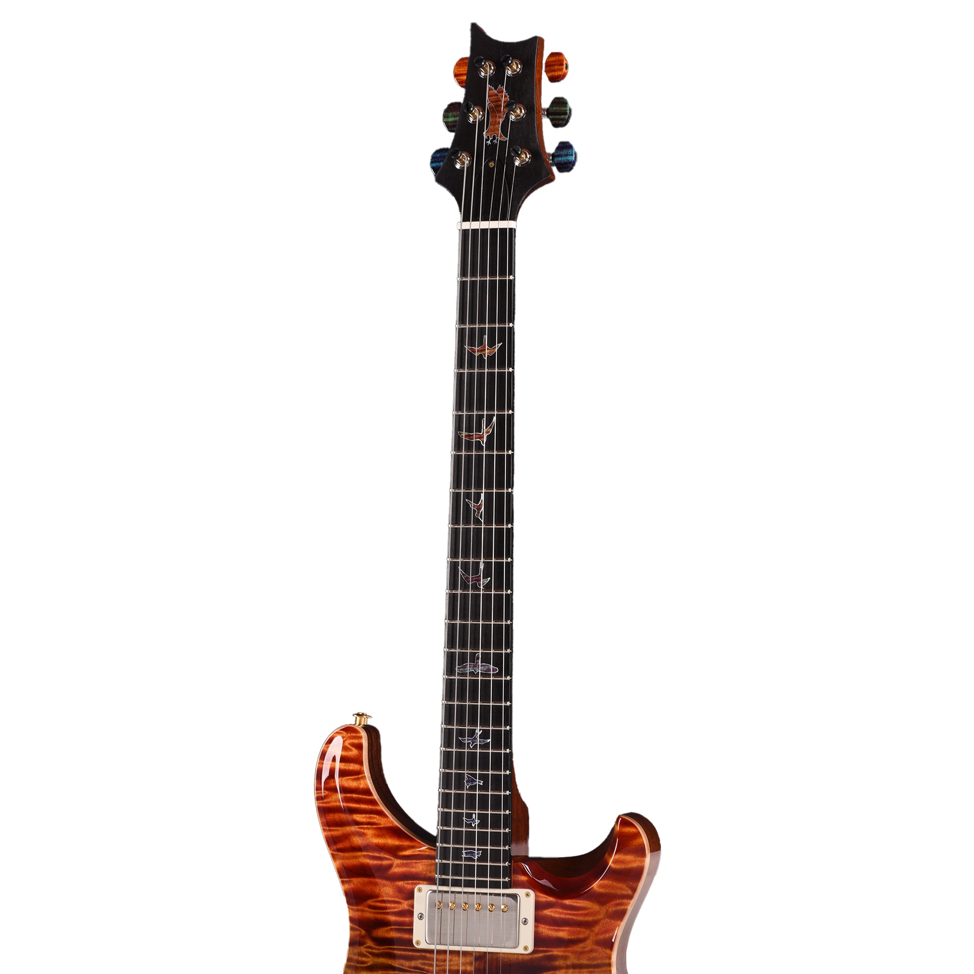 PRS Private Stock #11762 DGT Quilted Maple/African Mahogany Zombie Fade w/Stained Curly Maple Inlays & Tuners