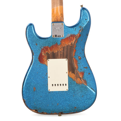 Fender Custom Shop 1961 Stratocaster Super Heavy Relic Blue Sparkle over 3-Color Sunburst