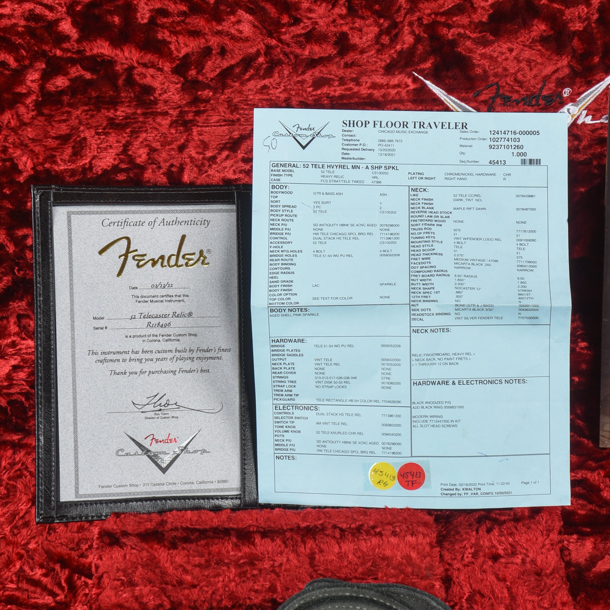 Fender Custom Shop 52 Telecaster Relic Shell Pink Sparkle 2022