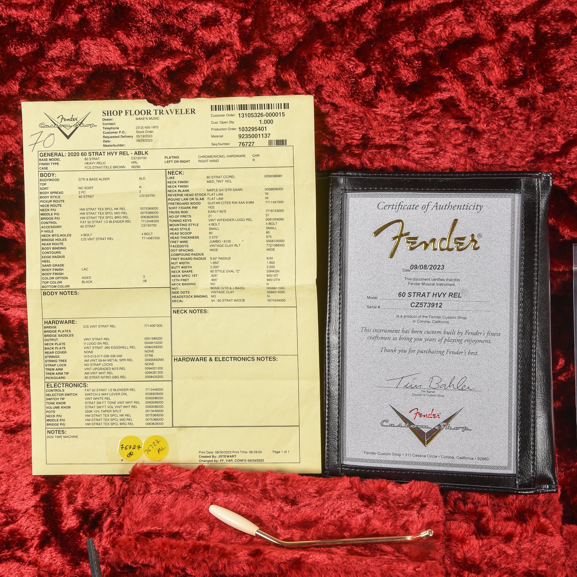 Fender Custom Shop 1960 Stratocaster Heavy Relic Black 2023