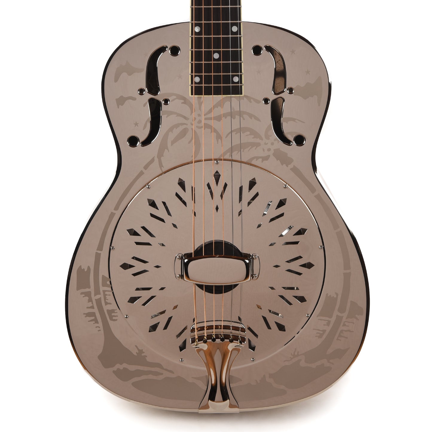 National Style O Single Cone Brass Bright Nickel 14-Fret