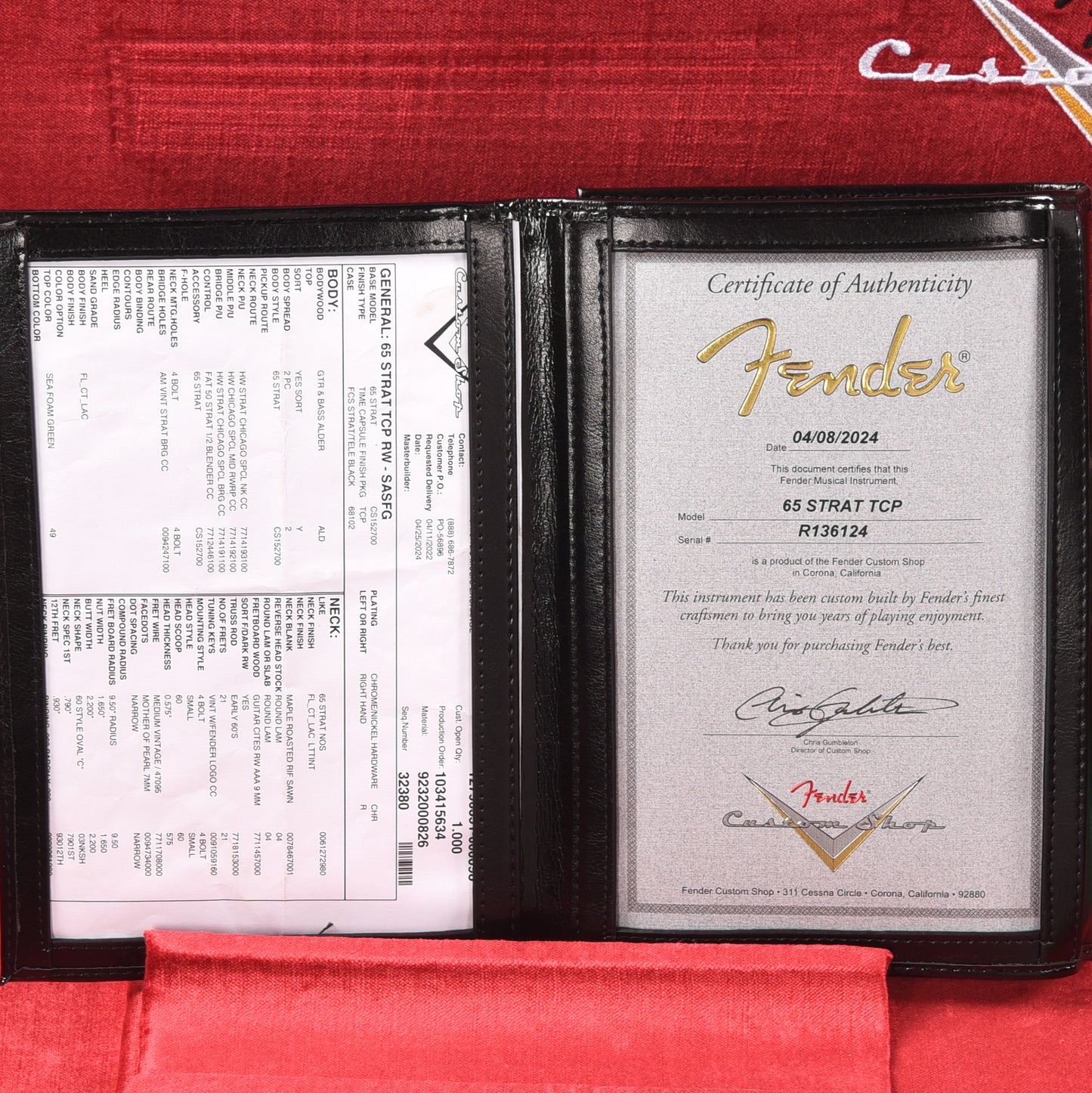 Fender Custom Shop 1965 Stratocaster "Chicago Special" Time Capsule Super Aged Sea Foam Green w/Roasted Bound Neck