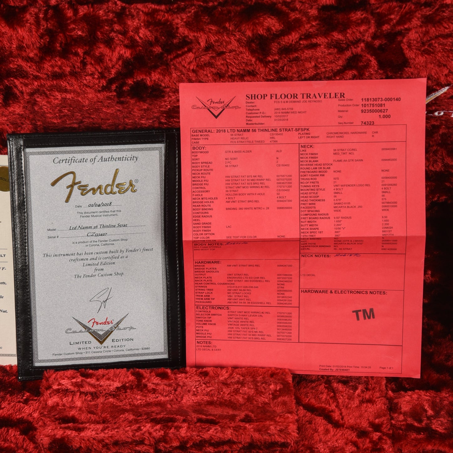 Fender Custom Shop NAMM '56 Stratocaster Thinline  2018