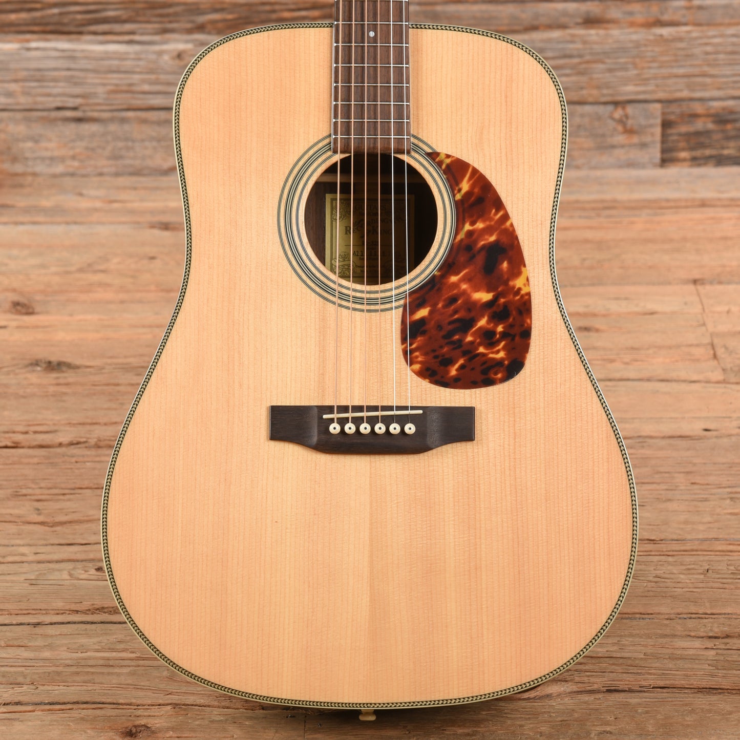 Recording King Deluxe All Solid Dreadnought Aged Adirondack Spruce/Rosewood