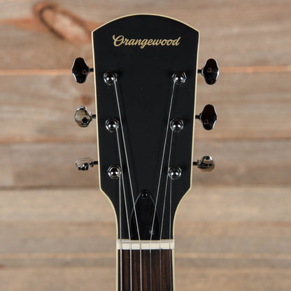 Orangewood Juniper Black Live Rubber Bridge Parlor Acoustic Guitar