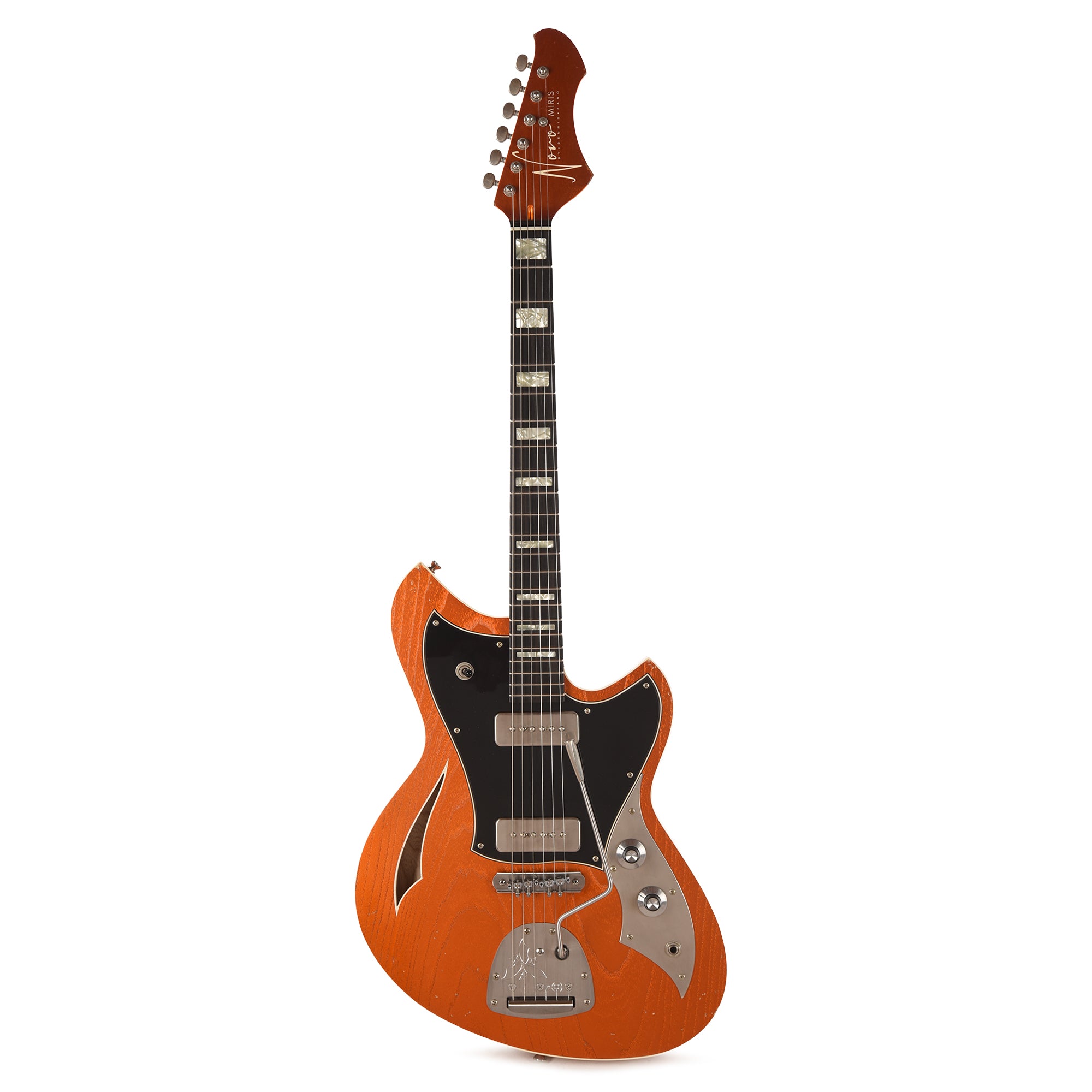 Novo Miris J Candy Apple Orange Light Distress w/Fralin P90s