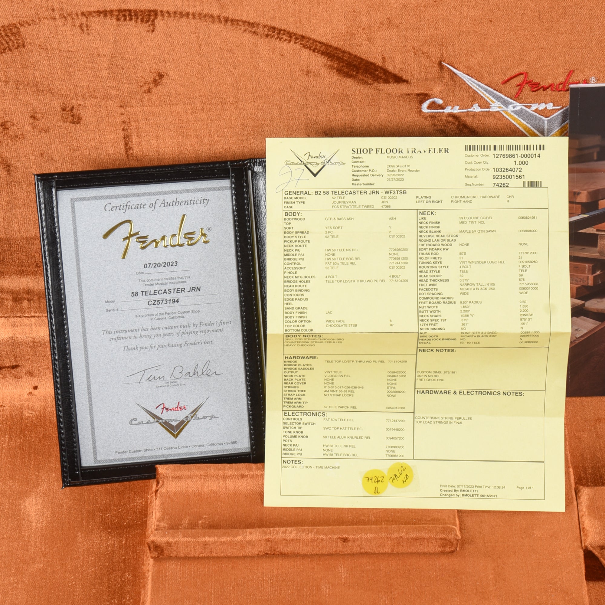 Fender Custom Shop '58 Telecaster Reissue Journeyman Relic Sunburst 2023