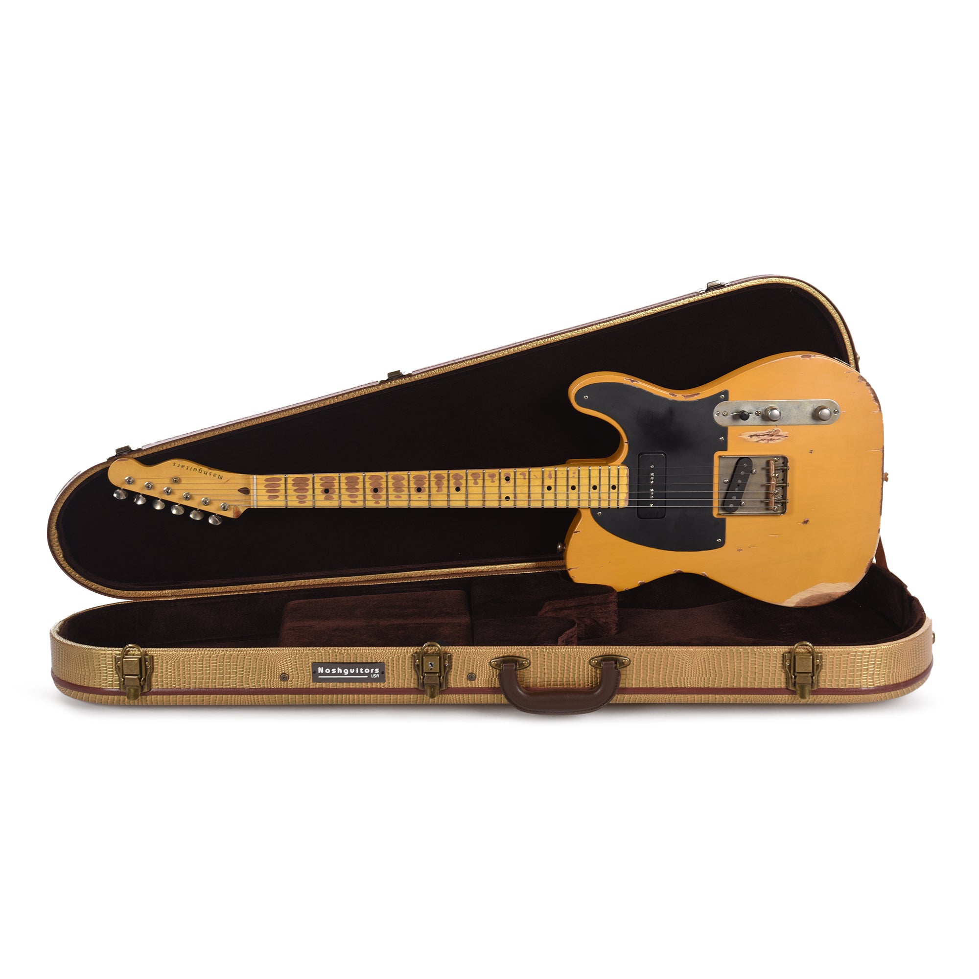 Nash T-52 Ash Butterscotch Blonde Heavy Relic w/Neck P-90