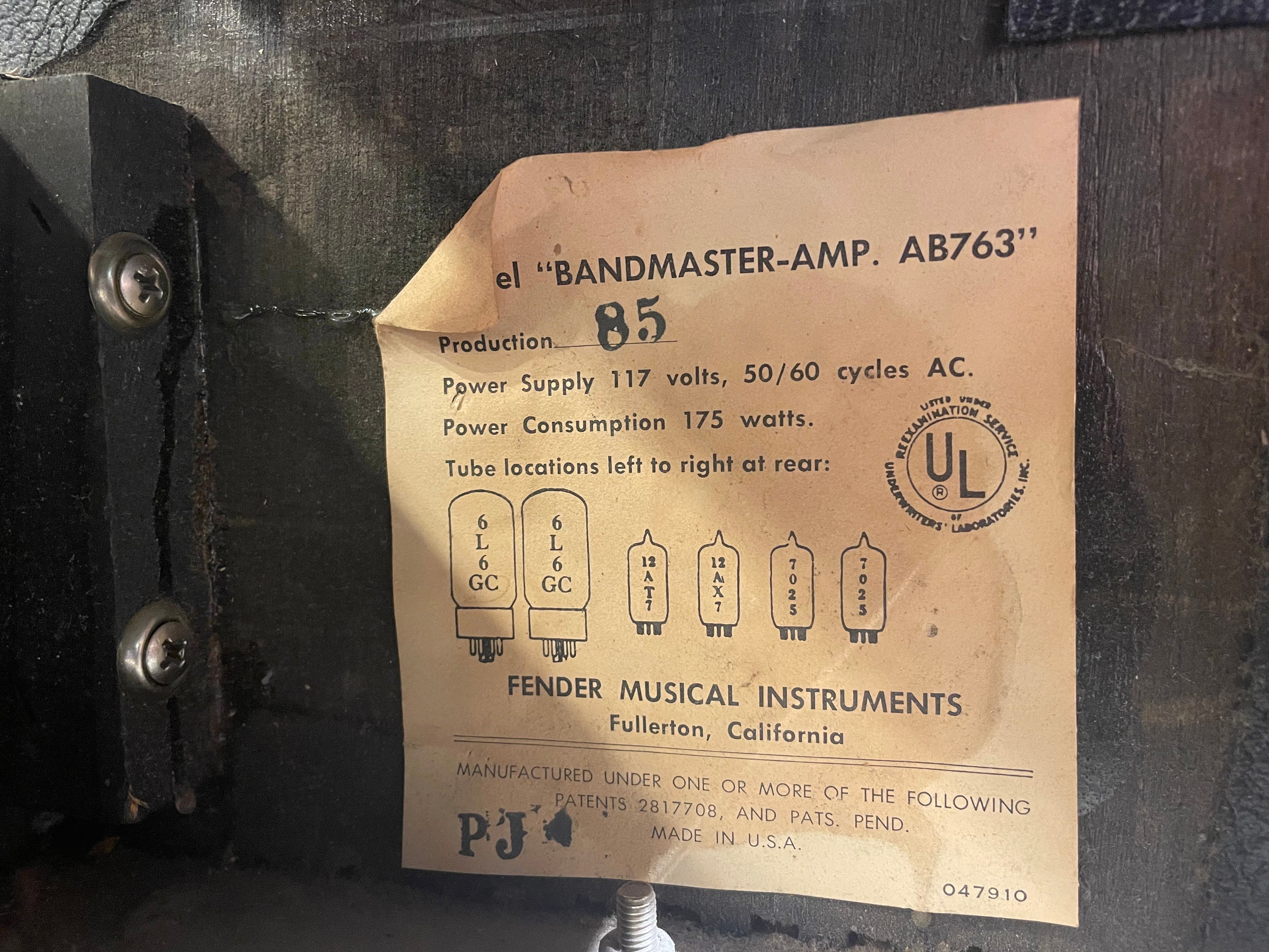 Fender Fender Band Master w/ Large Cab 1966  - Dave Amato of REO Speedwagon