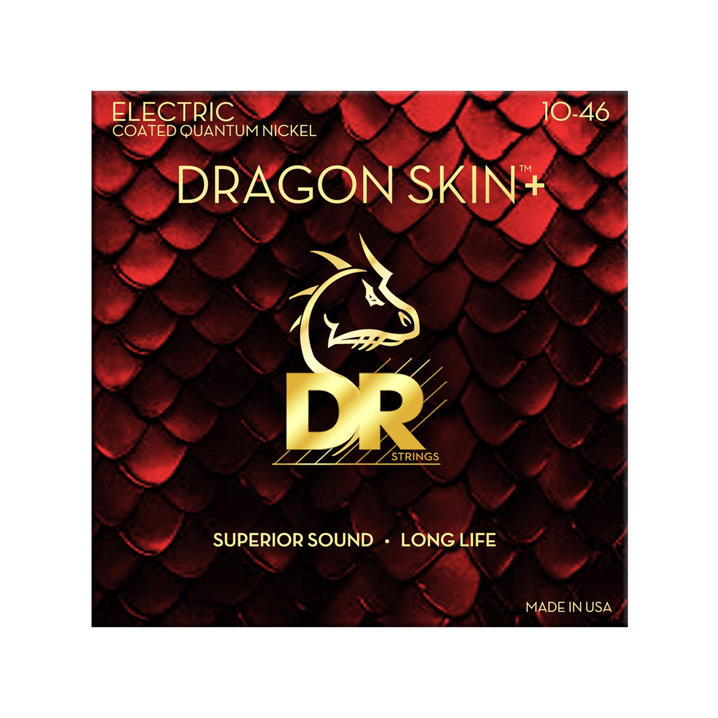 DR Strings DRAGON SKIN+ Quantum Nickel Electric Guitar Strings Medium 10-46