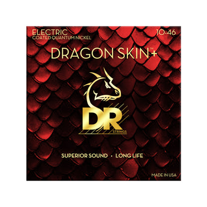DR Strings DRAGON SKIN+ Quantum Nickel Electric Guitar Strings Medium 10-46