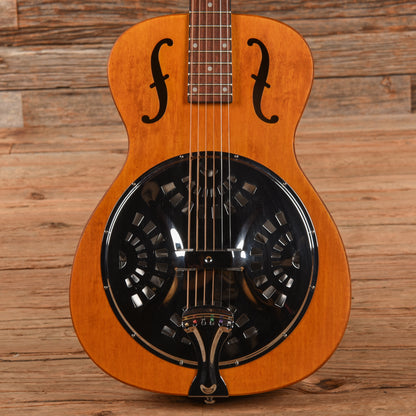 Dobro Hound Dog Round Neck Resonator Vintage Brown