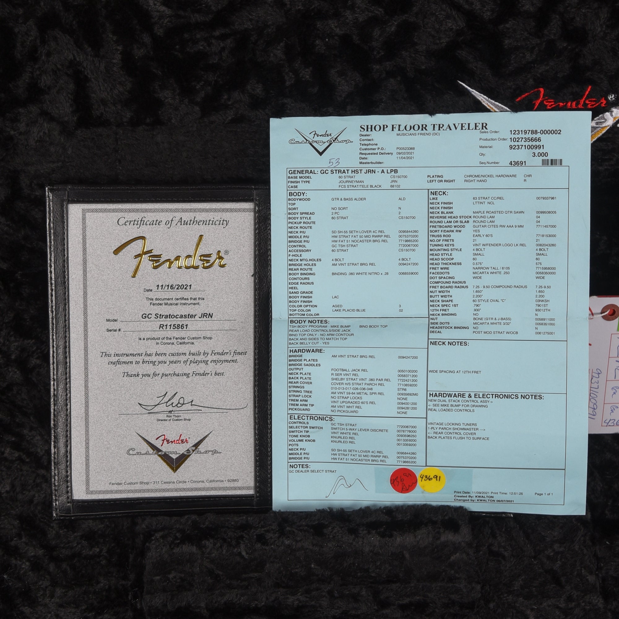 Fender Custom Shop Dealer Select HST Stratocaster Aged Lake Placid Blue 2021