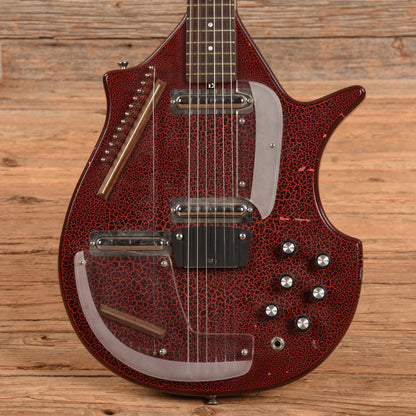 Jerry Jones Electric Sitar Red Crackle