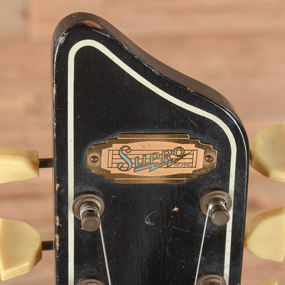 Supro Triple-Tone Guitar Model 1575 Black 1959