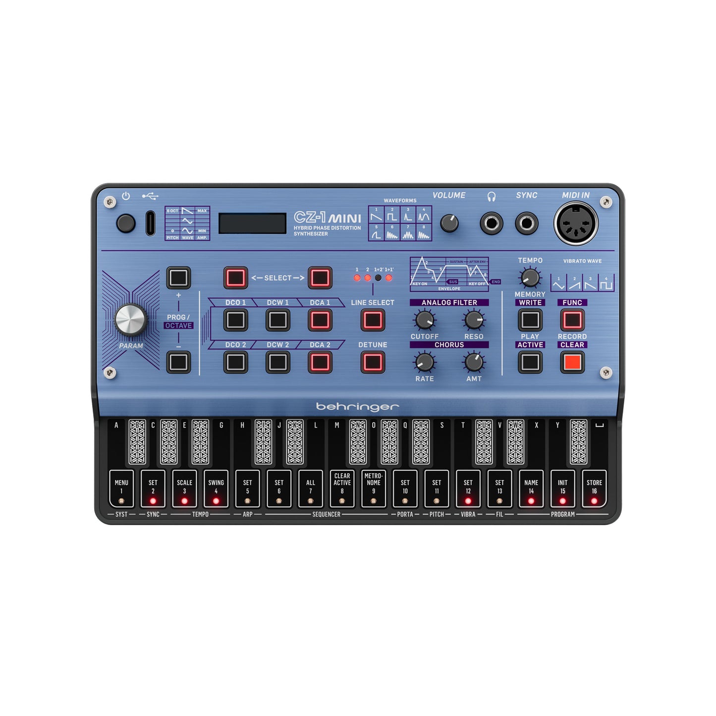 Behringer CZ-1 Mini Portable 3-Voice Hybrid Phase Distortion Synthesizer