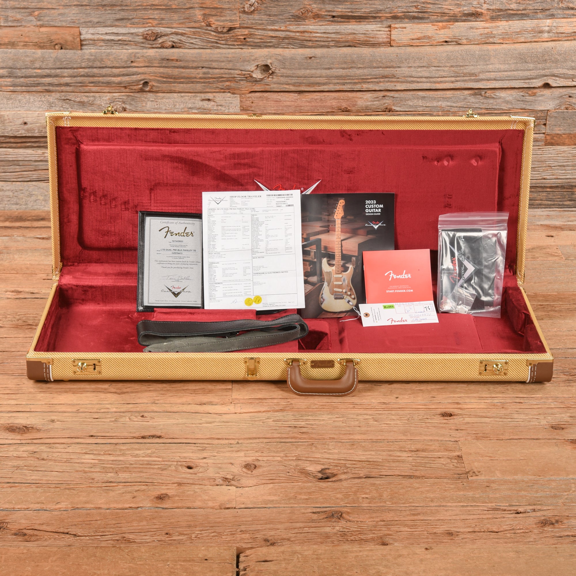 Fender Custom Shop LTD Dual P90 Black Paisley Telecaster Black Paisley 2023 LEFTY