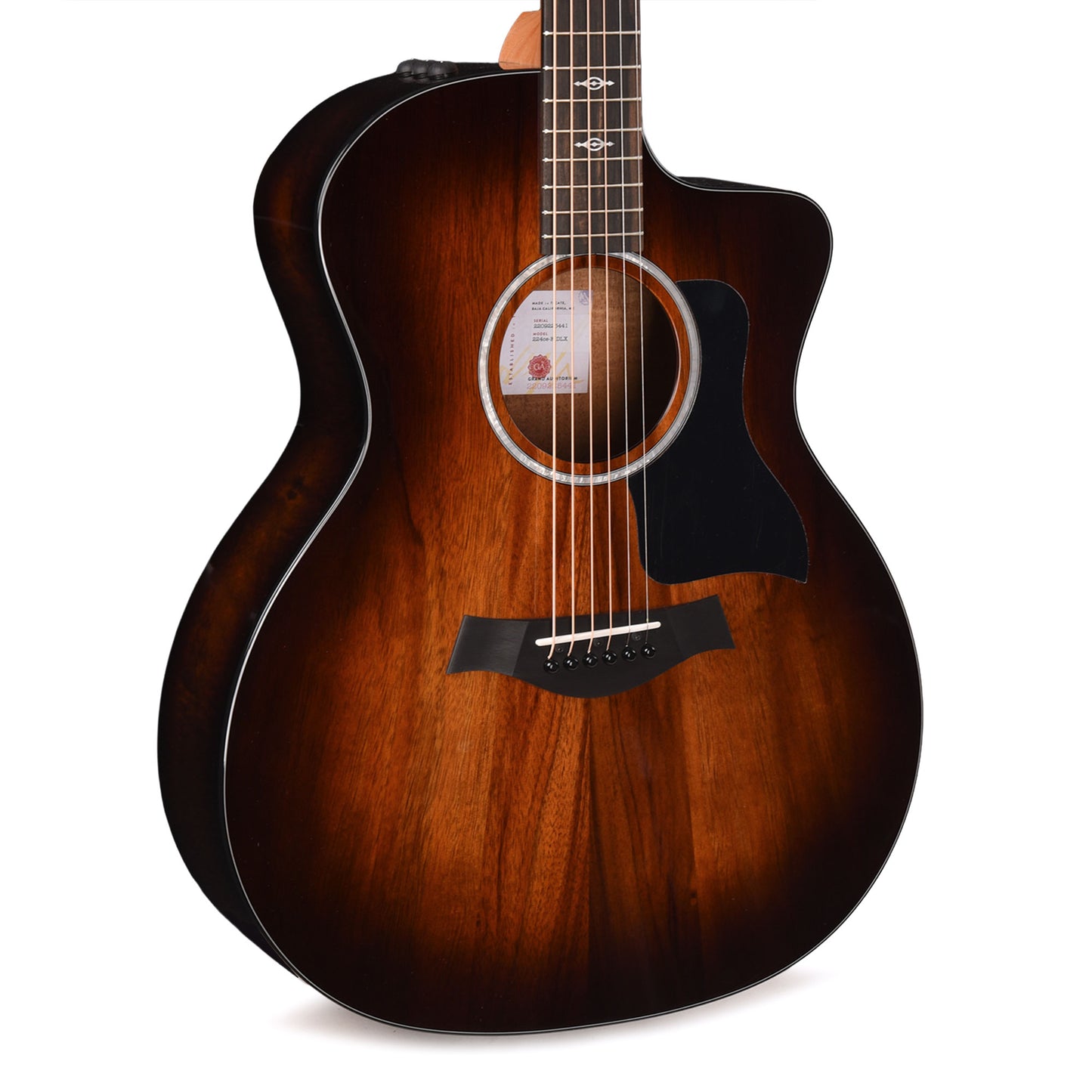 Taylor 224ce-K DLX Grand Auditorium Hawaiian Koa Shaded Edgburst ES2