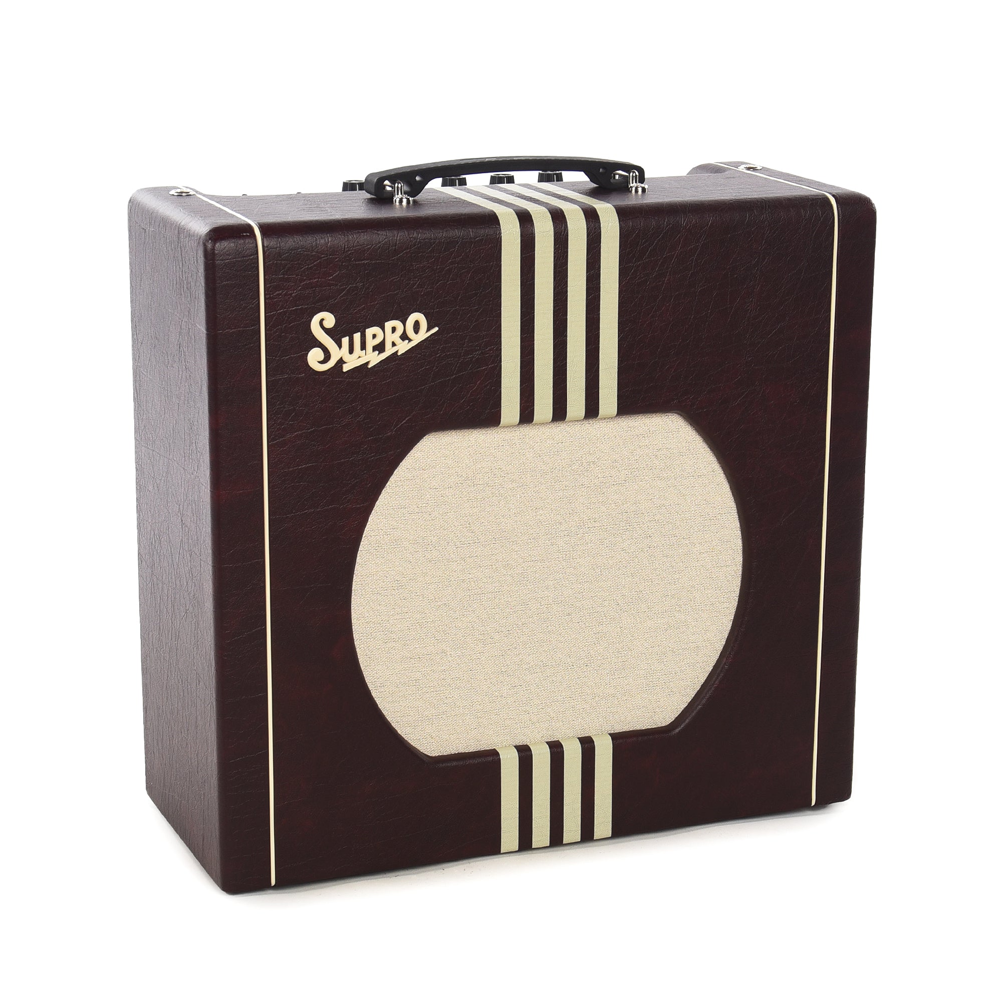 Supro Delta King 12 15W 1x12 Guitar Combo Amp w/ Reverb Limited Burgundy & Cream