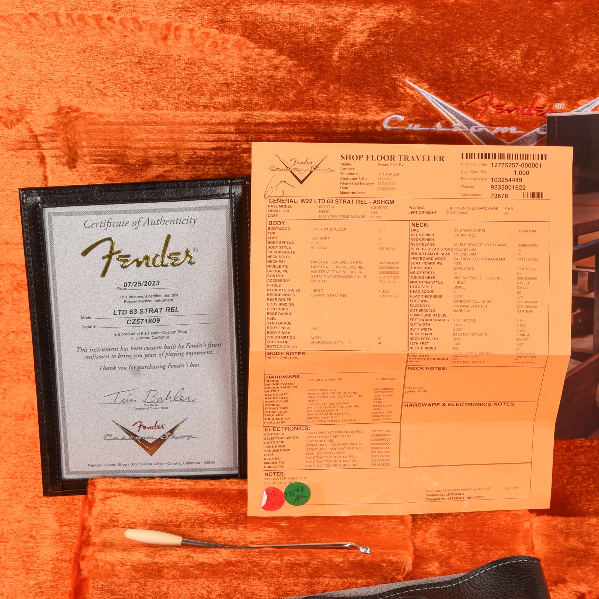 Fender Custom Shop LTD '63 Stratocaster Relic Aged Sherwood Metallic 2023