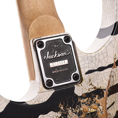 Jackson Custom Shop Dinky 2H FR Nitro Relic Tour Snow White Bengal Tiger