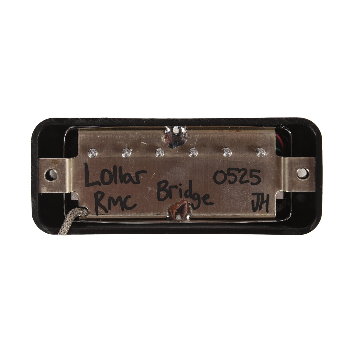 Lollar Mini Humbucker Bridge Position Chrome Soap Bar / LP Mount Black Ring Single Conductor
