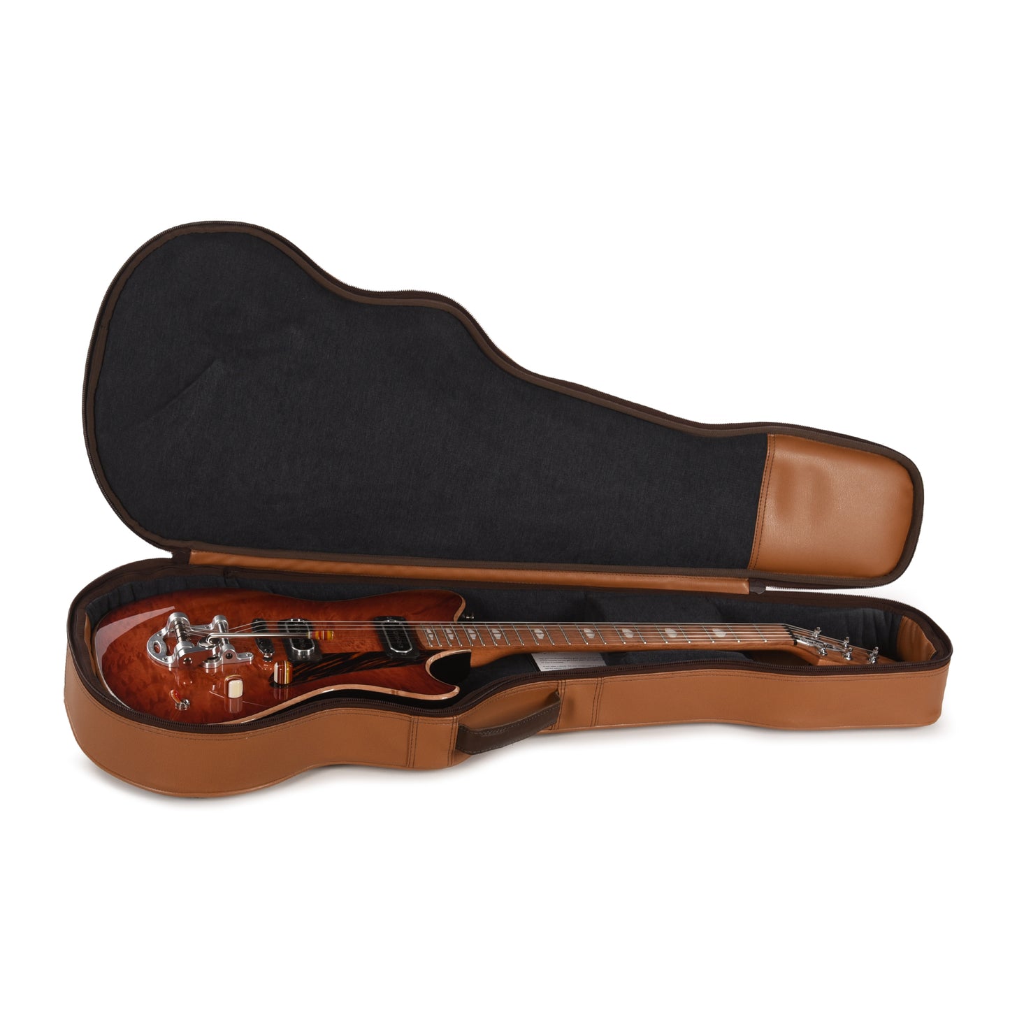 Powers Electric A-Type Select Quilt Maple Sweet Tea Orange w/PF42 Pickups