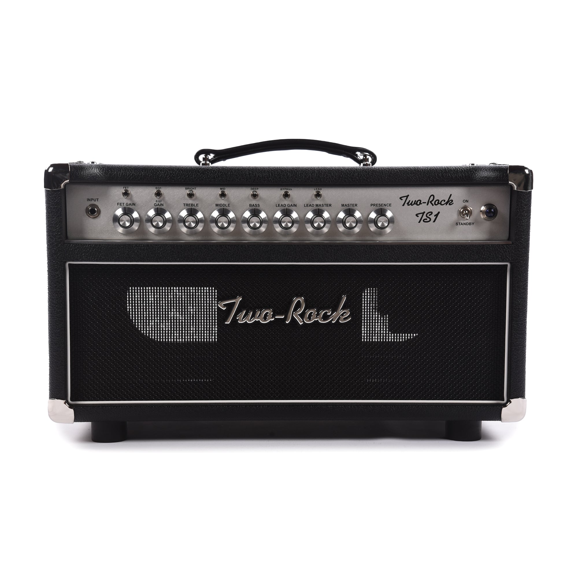 Two Rock TS1 100W Head Silver Anodized Chasis Black Bronco Tolex w/Silver Skirted Knobs