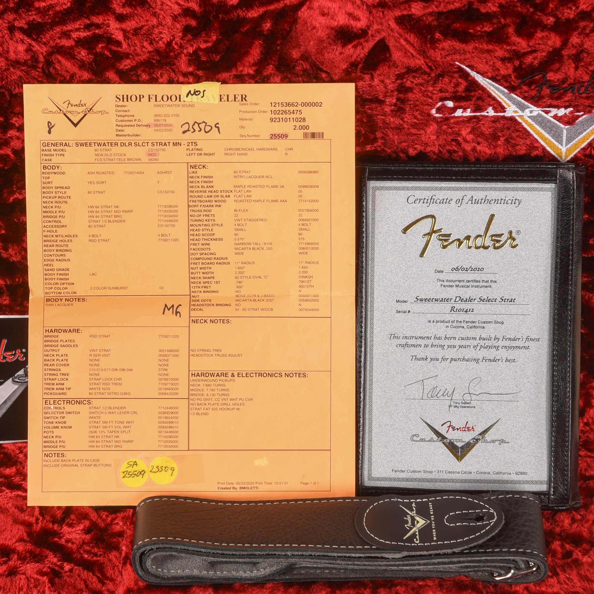 Fender Custom Shop Dealer Select Stratocaster Sunburst 2020