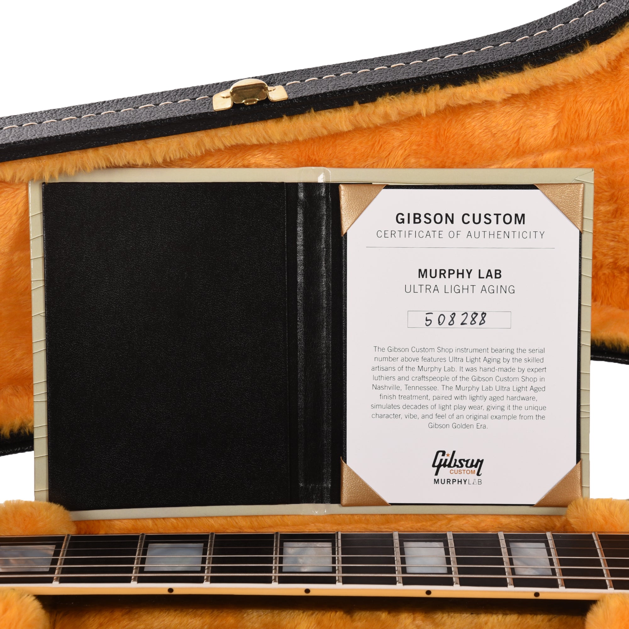 Gibson Custom Shop Murphy Lab 1968 Les Paul Custom Reissue Ebony Ultra Light Aged