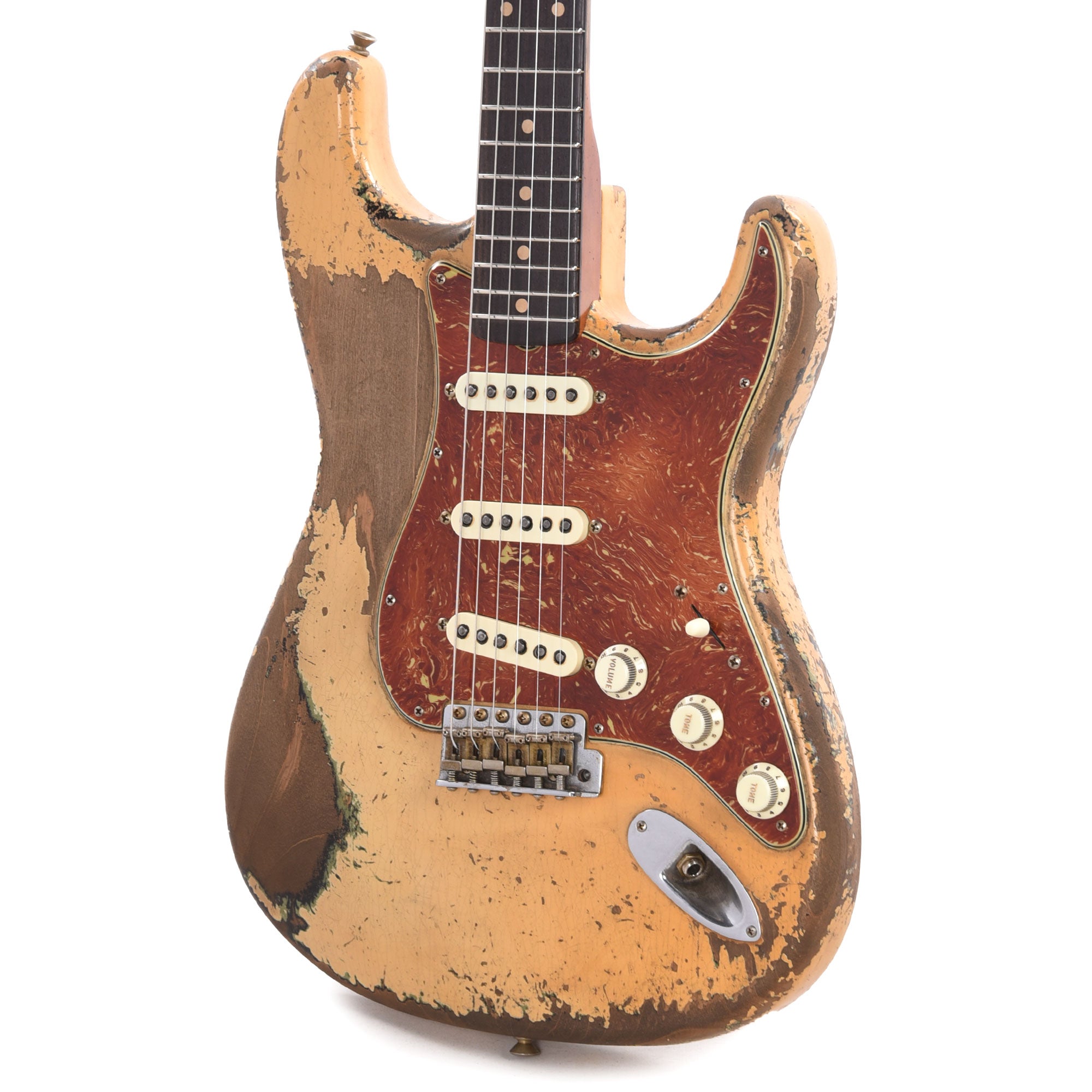 Fender Custom Shop 1961 Stratocaster Heavy Relic Desert Sand over Olive Drab over Black Master Built by Dale Wilson