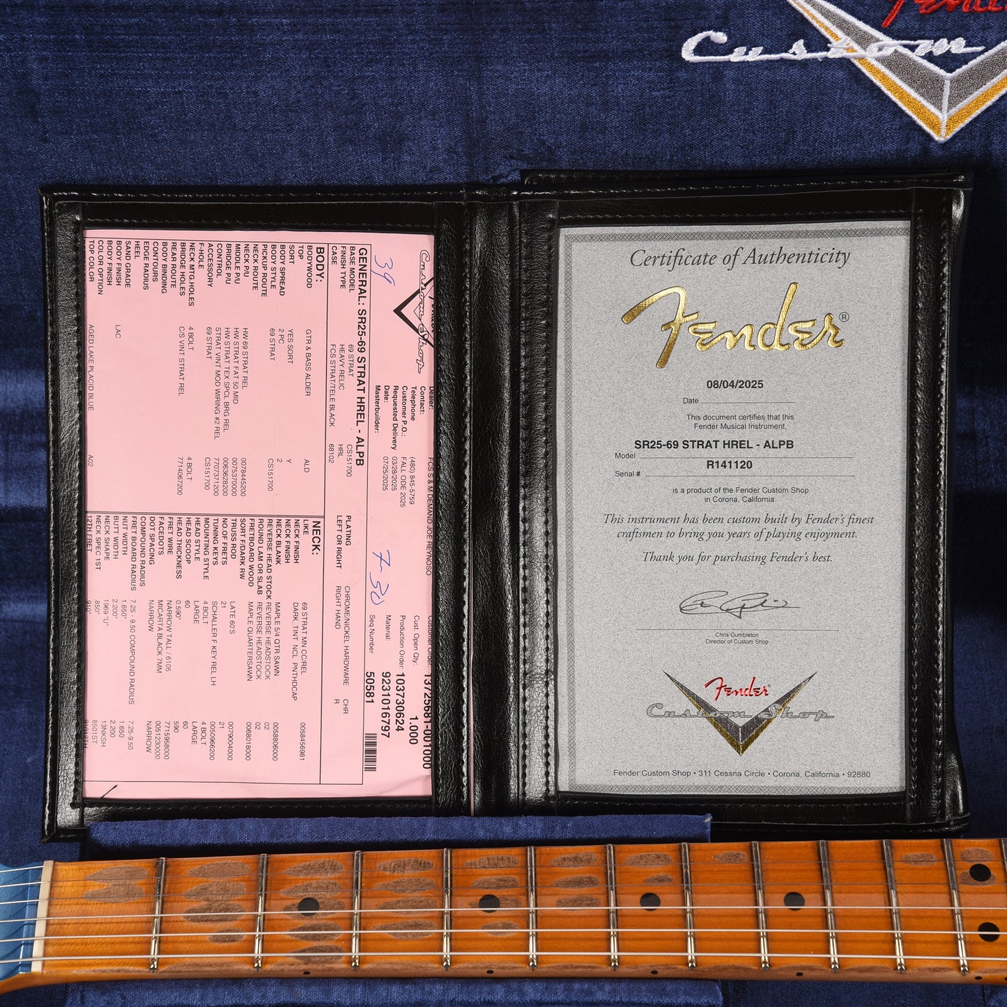 Fender Custom Shop Special Run 1969 Stratocaster Heavy Relic Aged Lake Placid Blue