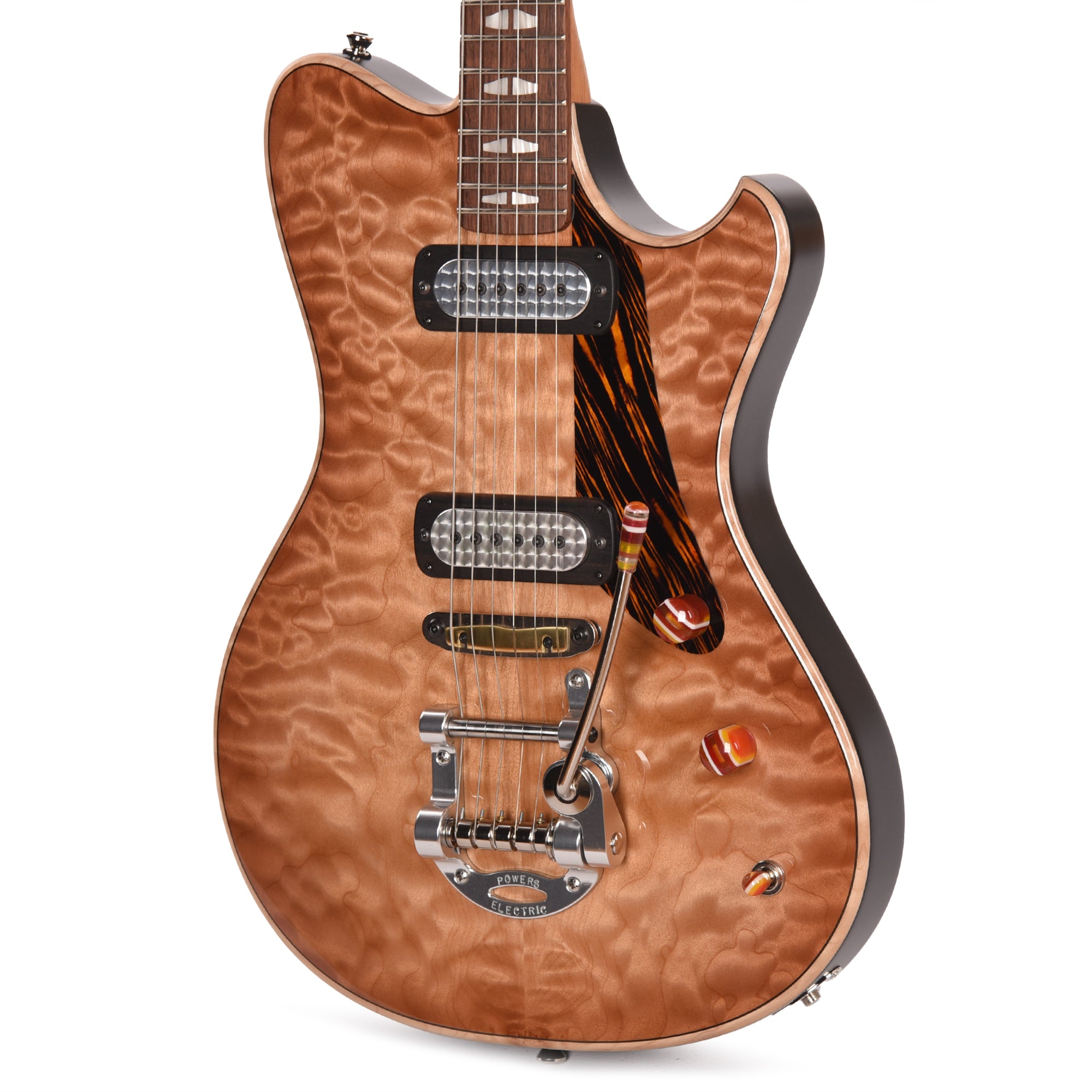 Powers Electric A-Type Select Quilt Pale Ale w/FF42 Pickups