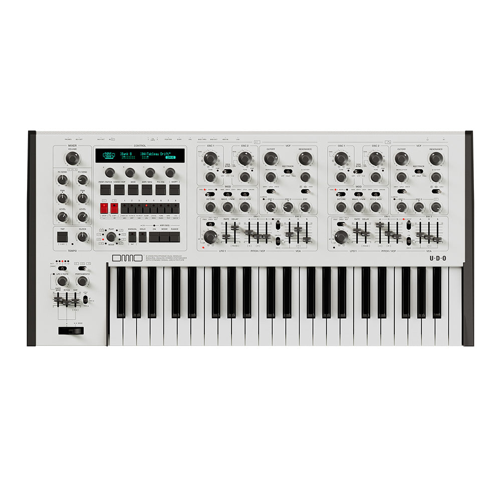 UDO DMNO 8-Voice Polyphonic Dual Module Binaural Analog Hybrid Synthesizer White Edition