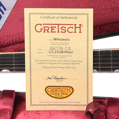 Gretsch Custom Shop G6136T-59 Falcon NOS Aged Black Master Built by Chad Henrichsen