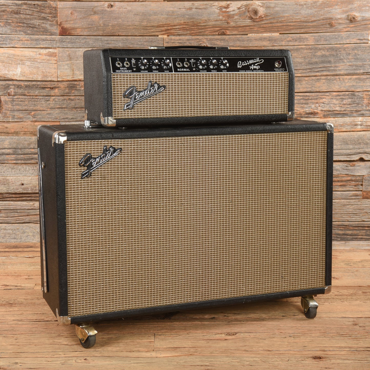 Fender Bassman 2-Channel 50-Watt Guitar Amp Head w/ 2x10 Cab  1965