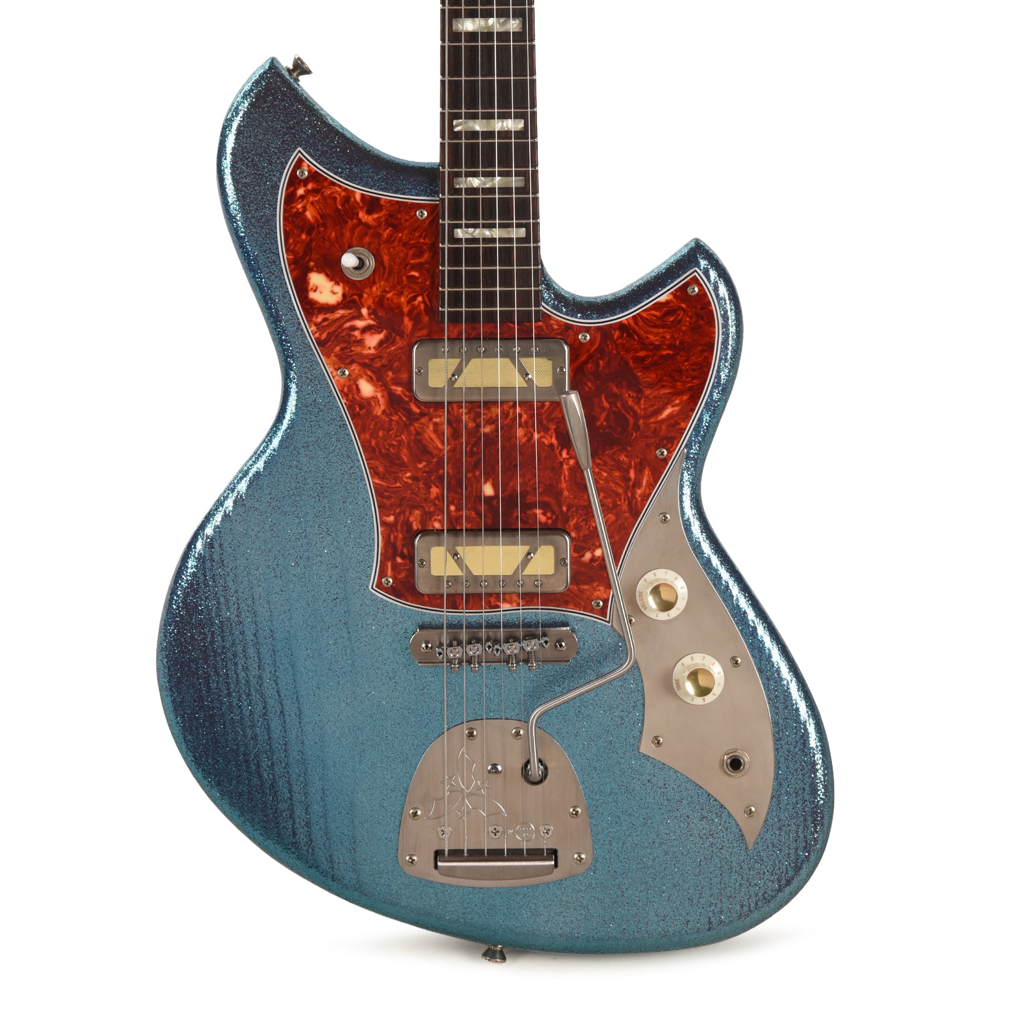 Novo Serus J Custom Lake Placid Blue Sparkle Extra Light Distress w/Lollar Gold Foils