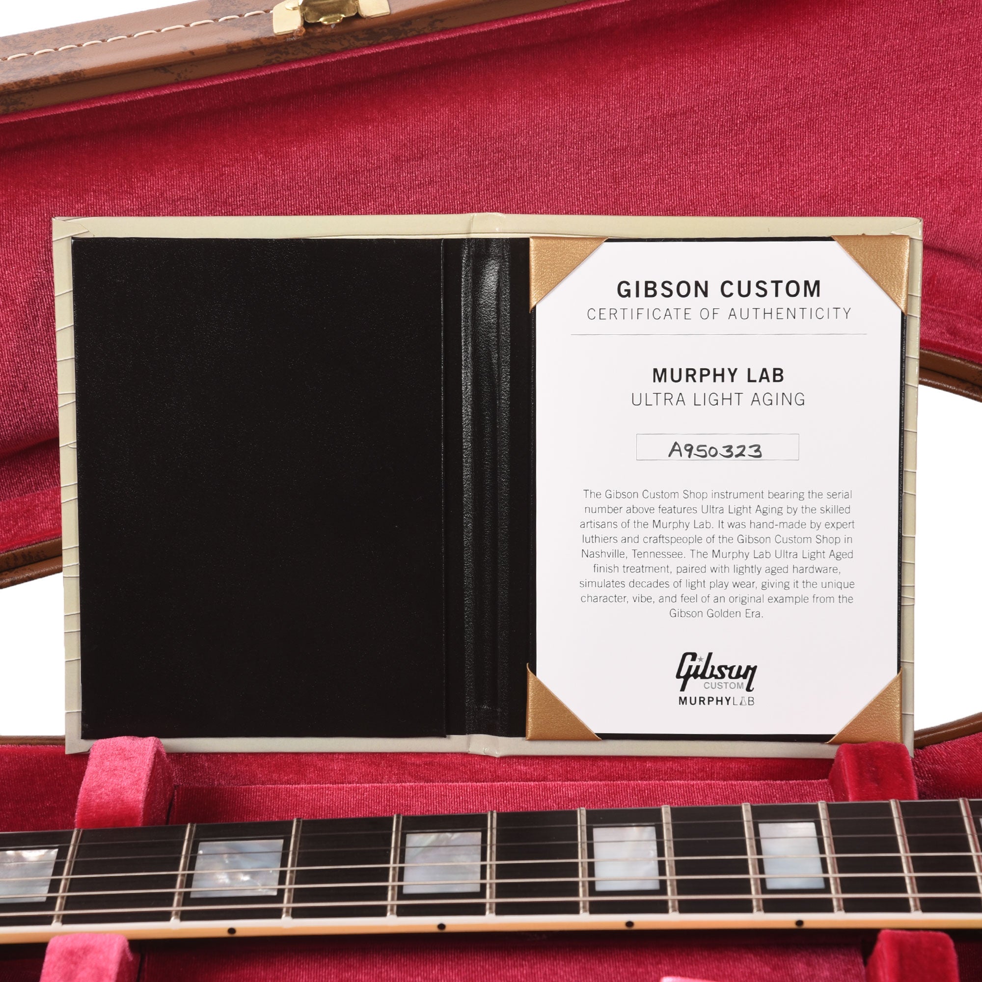 Gibson Custom Shop Murphy Lab 1959 ES-355 Reissue Ebony Ultra Light Aged w/Stop Bar