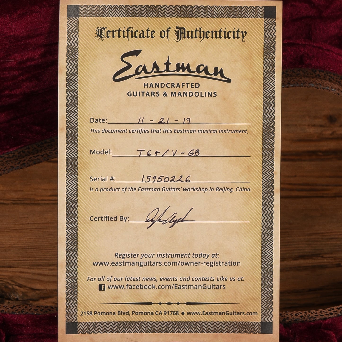 Eastman T64/V-GB Sunburst