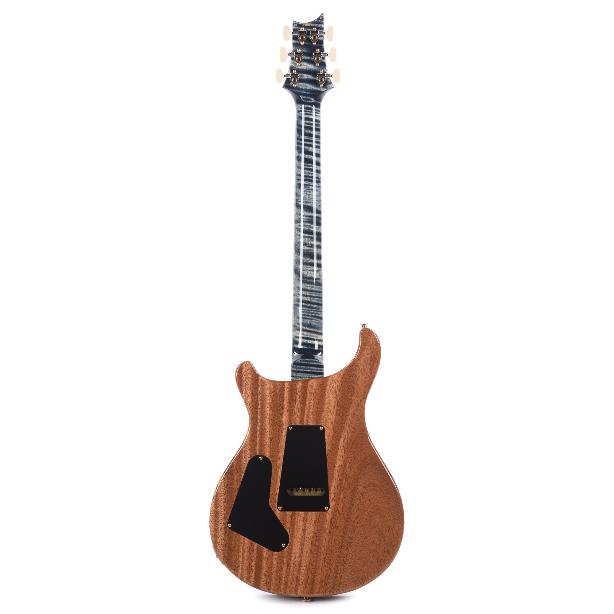 PRS Wood Library Custom 24 Fat Back 10-Top Flame Faded Whale Blue w/Figured Stained Neck & African Blackwood Fingerboard