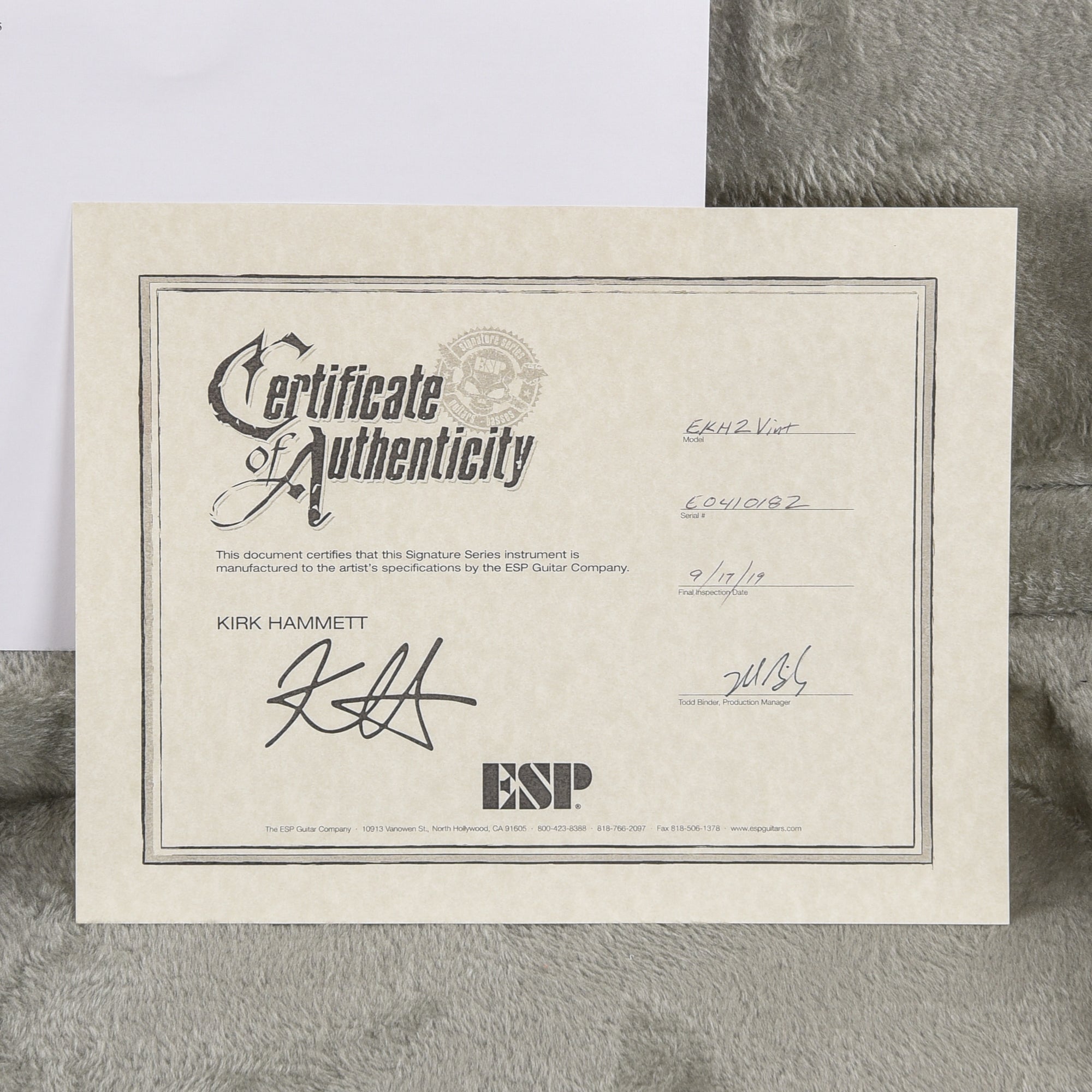 ESP KH-2 Vintage Kirk Hammett Signature Black